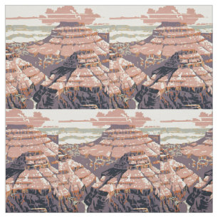 Grand Canyon Western Graphic Art American Stoff