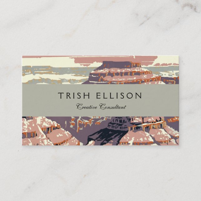 Grand Canyon Western Graphic Art American Visitenkarte (Vorderseite)