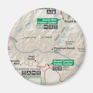 Grand Canyonkartenmagnet Magnet