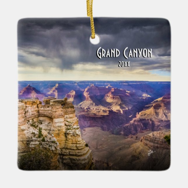 Grand- Canyonreise-Foto 2 versah Weihnachten mit Keramikornament (Vorderseite)
