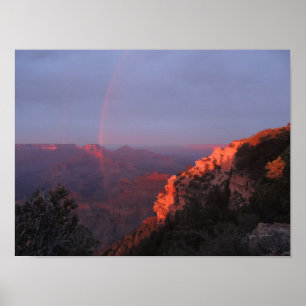 Grand- Canyonsonnenuntergang-Regenbogen-Druck Poster