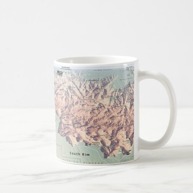 Grand- Canyonsüdkantekarten-Tasse Tasse (Rechts)