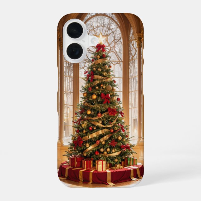 Grand Cathedral Weihnachtsbaum iPhone 16 Hülle (Rückseite)