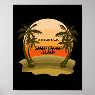Grand Cayman Insel Urlaub Seven Mile Beach Poster