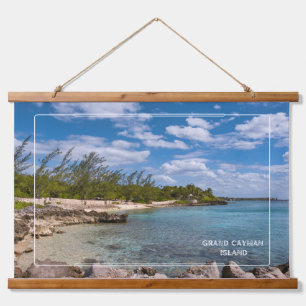 Grand Cayman Island Wandteppich Mit Holzrahmen