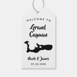 Grand Cayman Island Wedding Welcome Bag Tags, Kart Geschenkanhänger