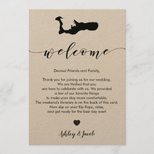Grand Cayman Wedding Welcome Letter & Tour Programm