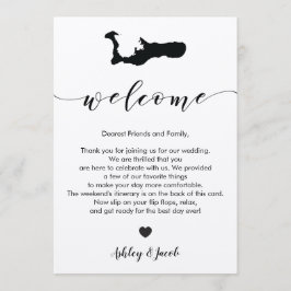 Grand Cayman Wedding Welcome Letter & Tour Programm