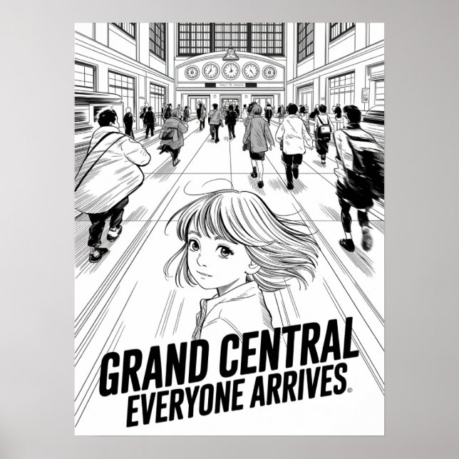 Grand Central Everyone Arrives Anime Poster (Vorne)