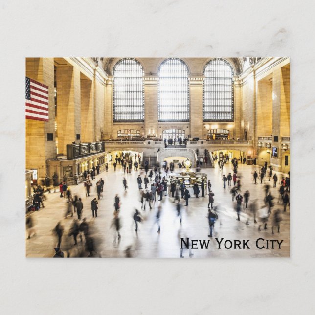 Grand Central Station New York City Postkarte (Vorderseite)