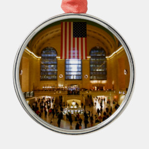 Grand Central Station New York Silbernes Ornament
