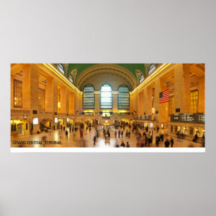 Grand Central Terminal Panorama In New York City Poster