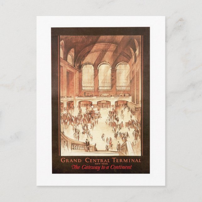 Grand Central Terminal Postkarte (Vorderseite)
