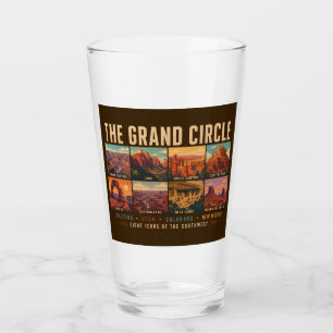 Grand Circle Nationalparks Landmark-Illustration Glas