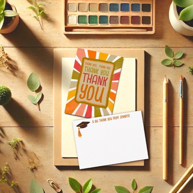 Grand Colorful Fun Freude Vielen Dank Simple Yello Dankeskarte (Von Creator hochgeladen)