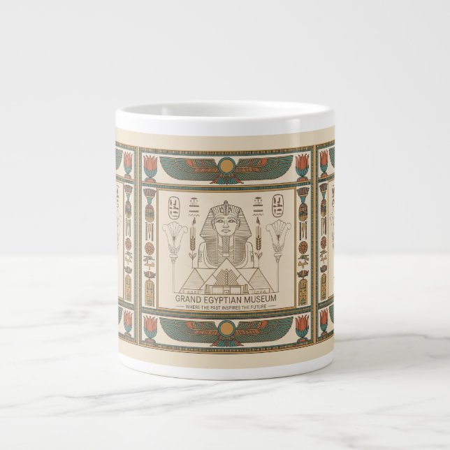 Grand Egyptian Museum Egypt Heritage Design  Jumbo-Tasse (Vorderseite)