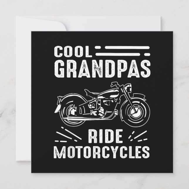 Grand Father Biker Einladung (Vorderseite)