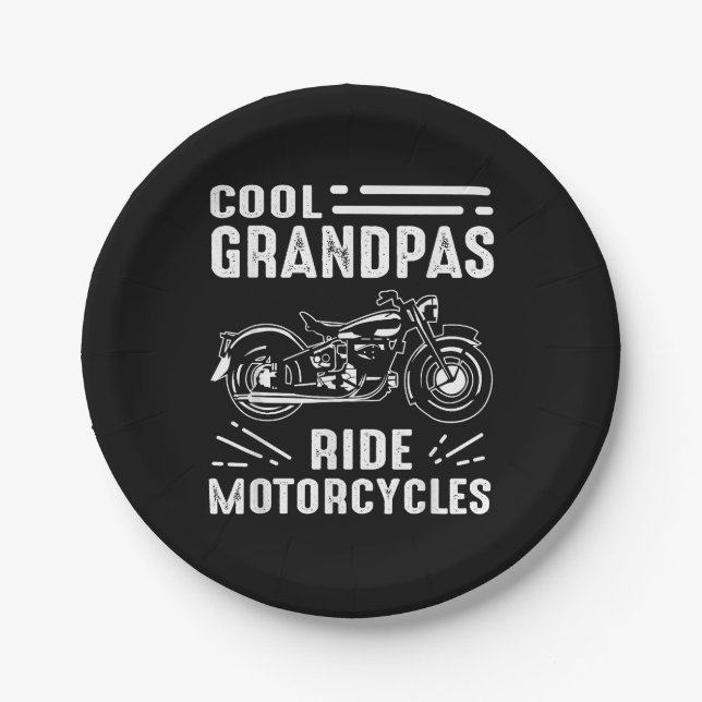 Grand Father Biker Pappteller (Vorderseite)