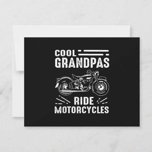 Grand Father Biker RSVP Karte (Vorderseite)
