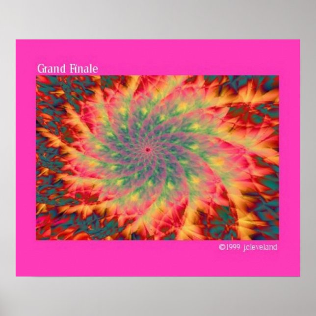 Grand Finale Fireworks Fraktal Art Poster (Vorne)