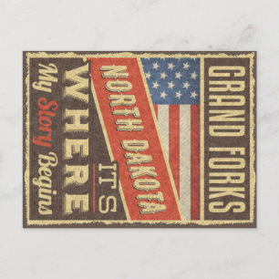 Grand Forks North Dakota Postkarte