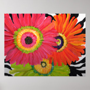 Grand Gerber Daisies Print Poster