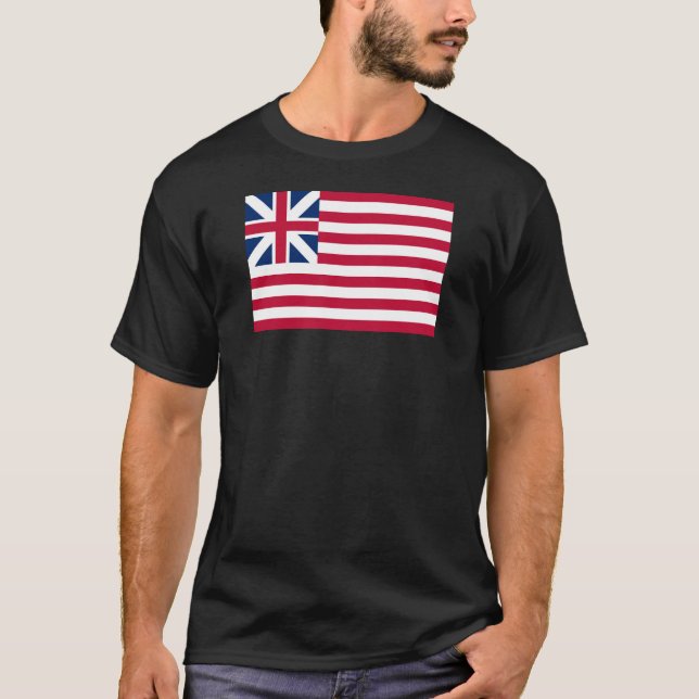 Grand Gewerkschaft USA erste Flagge Amerika Symbol T-Shirt (Vorderseite)