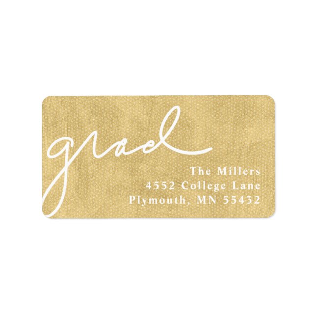 Grand Gold Adressaufkleber (Vorne)