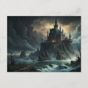 Grand Gothic Moon Castle Postkarte