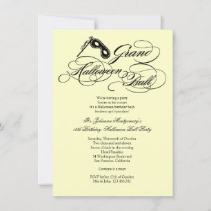 Grand Halloween Ball Costume Party Einladung