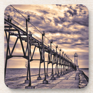 Grand Haven Leuchtturm und Pier, Grand Haven Untersetzer