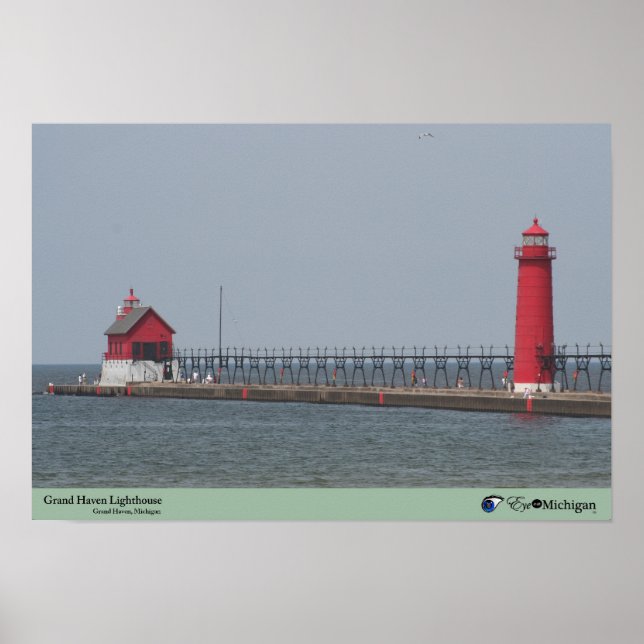 Grand Haven Lighthouse - Michigan Poster (Vorne)