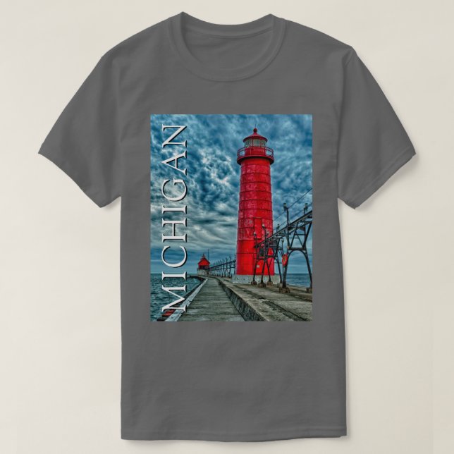 Grand Haven Lighthouse | Michigan T-Shirt (Design vorne)