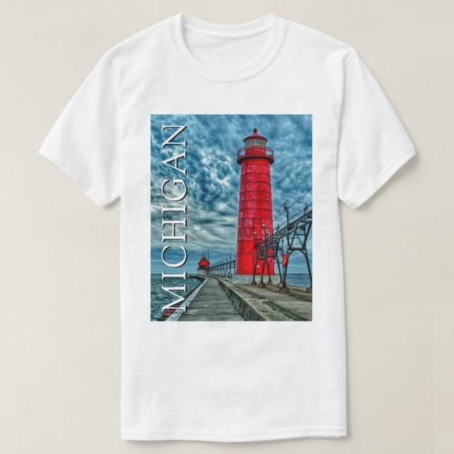 Grand Haven Lighthouse | Michigan T-Shirt (Design vorne)