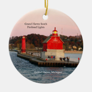 Grand Haven South Pierhead Lights DS Ornament