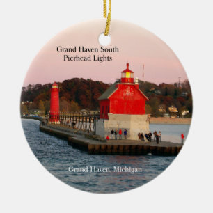 Grand Haven South Pierhead Lights DS Ornament