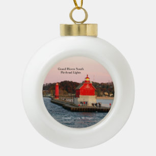 Grand Haven South Pierhead Lights-Ornament Keramik Kugel-Ornament