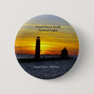 Grand Haven South Pierhead Lights - Schaltfläche S Button
