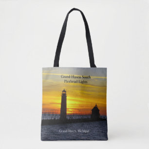Grand Haven South Pierhead Lights Sonnenuntergang