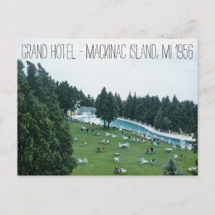 Grand Hotel 1956 Mackinac Island Michigan Postkarte
