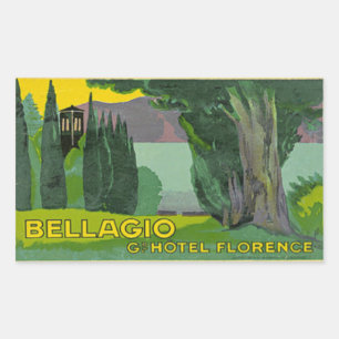 Grand Hotel Florenz Rechteckiger Aufkleber