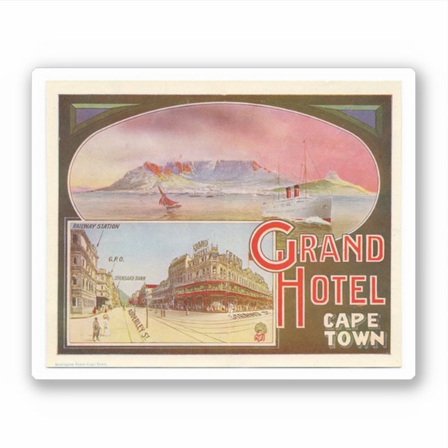Grand Hotel Kapstadt Südafrika Aufkleber (Vorderseite)