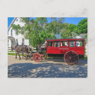 Grand Hotel-Kutsche, Mackinac Island, Michigan Postkarte