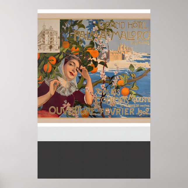 Grand Hotel Palma de Mallorca Balearic Islands Poster (Vorne)