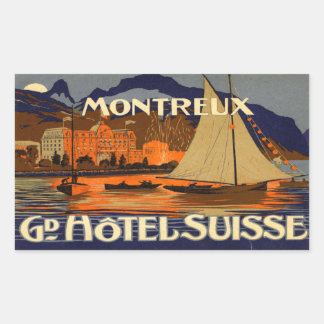 Grand Hotel Suisse Montreux Rechteckiger Aufkleber