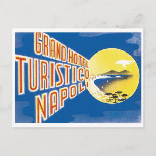 Grand Hotel Turistico Neapel Italien Europa Vintag Postkarte