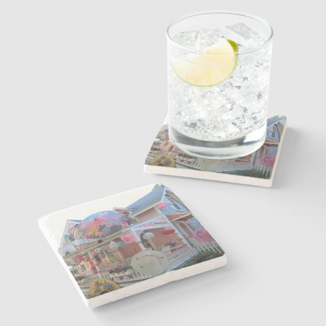 Grand Illumination in Pink - Martha's Vineyard Steinuntersetzer (Seitenansicht)