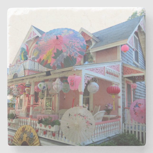 Grand Illumination in Pink - Martha's Vineyard Steinuntersetzer (Vorderseite)