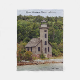 Grand Island East Channel Lighthouse Fleecedecke