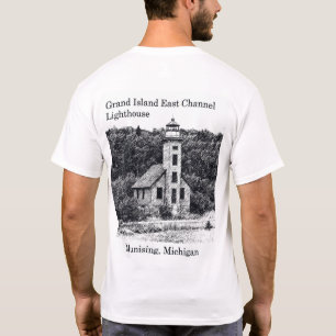 Grand Island East Channel Lighthouse Zweiseitiges T-Shirt